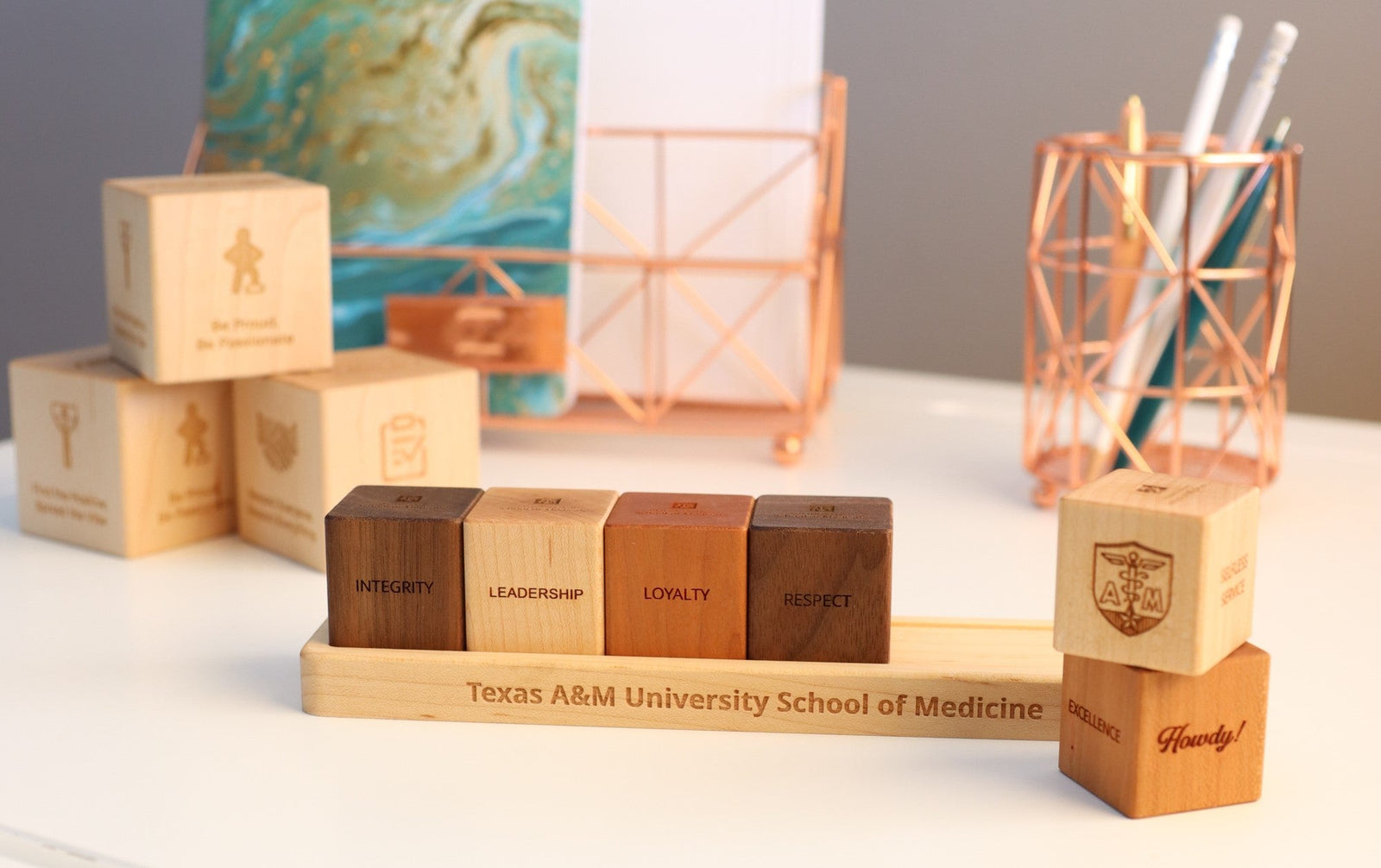 Custom Engraved Wooden Blocks | Sustainable Corporate Gifts for Employees and Clients