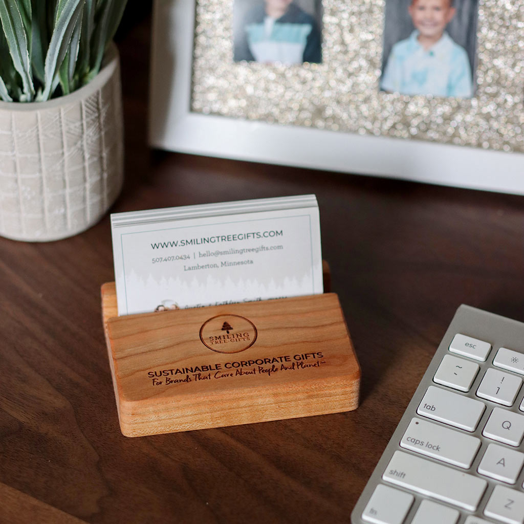 Custom engraved Business Card Holder Employee Recognition gifts for staff appreciation