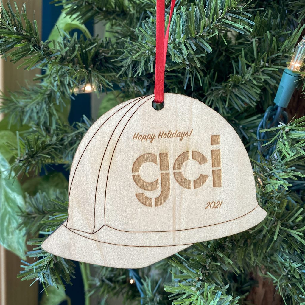 custom branded Christmas ornaments sustainable holiday corporate gifts