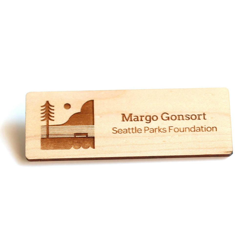 personalized magnetic wooden name tags employee badges