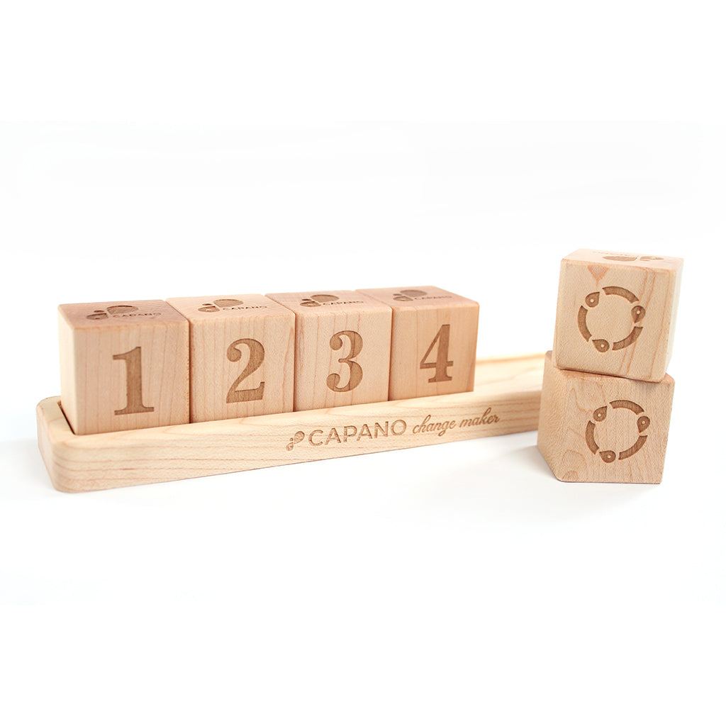 Anniversary Desktop Wood Blocks with Tray employee recognition ideas