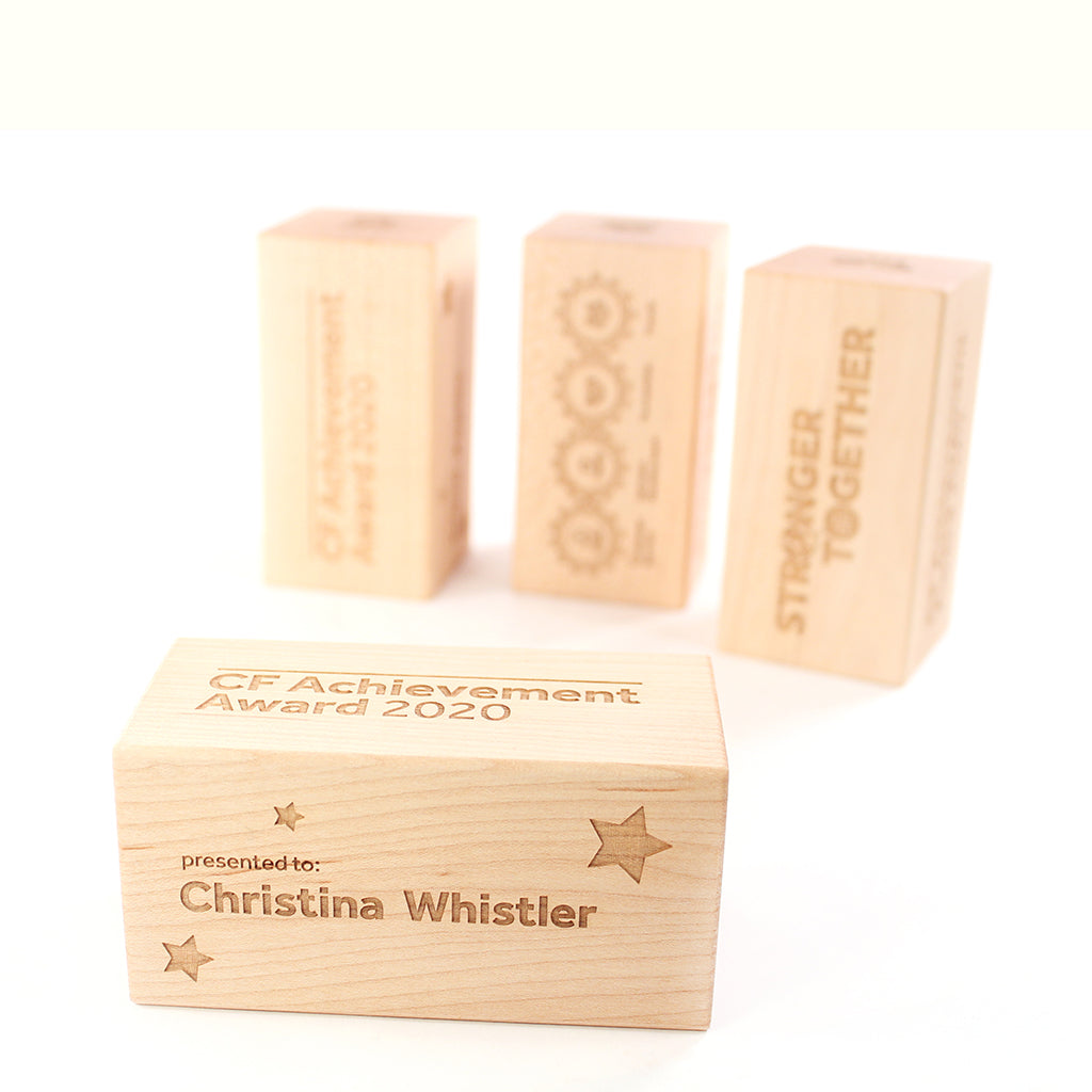 Award Block engraved awards employee gift ideas