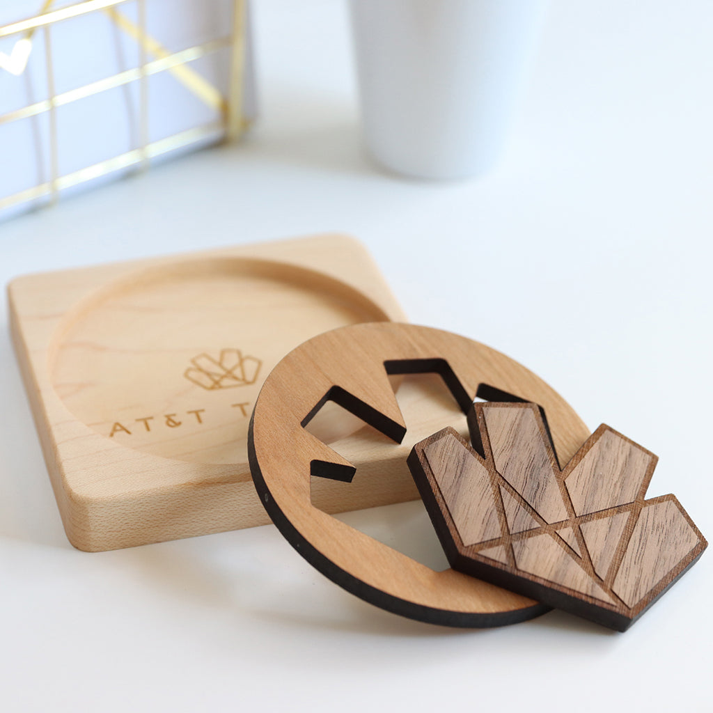 Wooden Coaster Puzzle Eco-Friendly Corporate Gift For Employees and Special Events