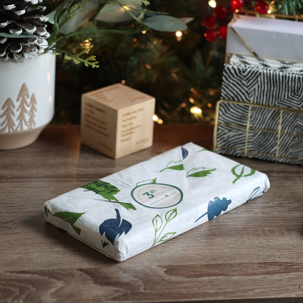 Custom wooden cutting board sustainable gift wrap option