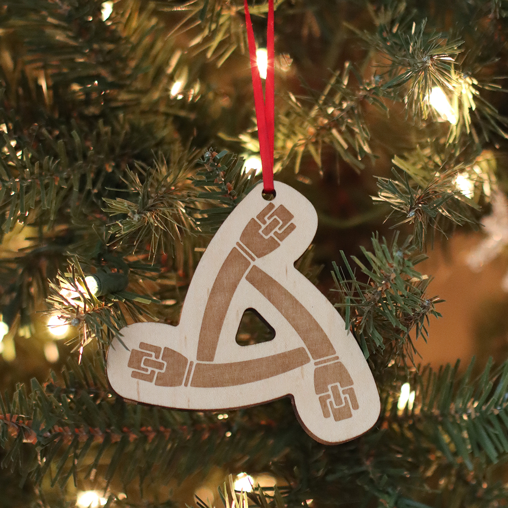 custom branded Christmas ornaments sustainable holiday corporate gifts