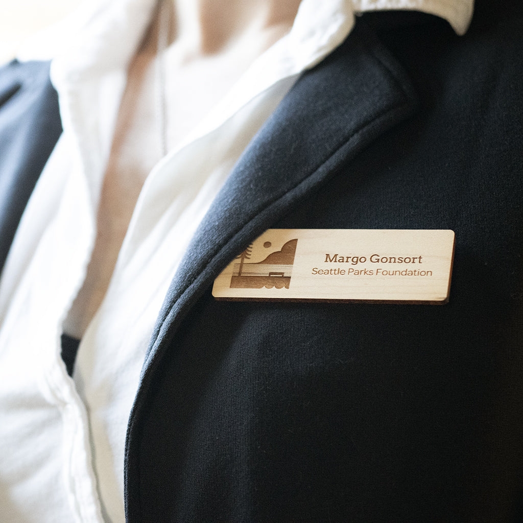 personalized magnetic wooden name tags employee badges