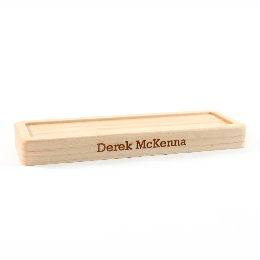 Engraved Wood Tray For Blocks Display