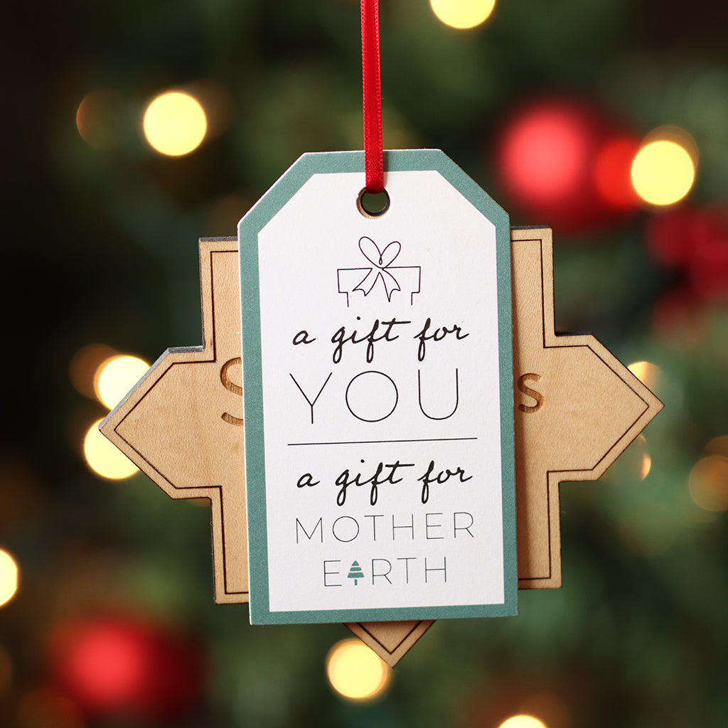 customized Christmas ornaments logo sustainable holiday corporate gifts