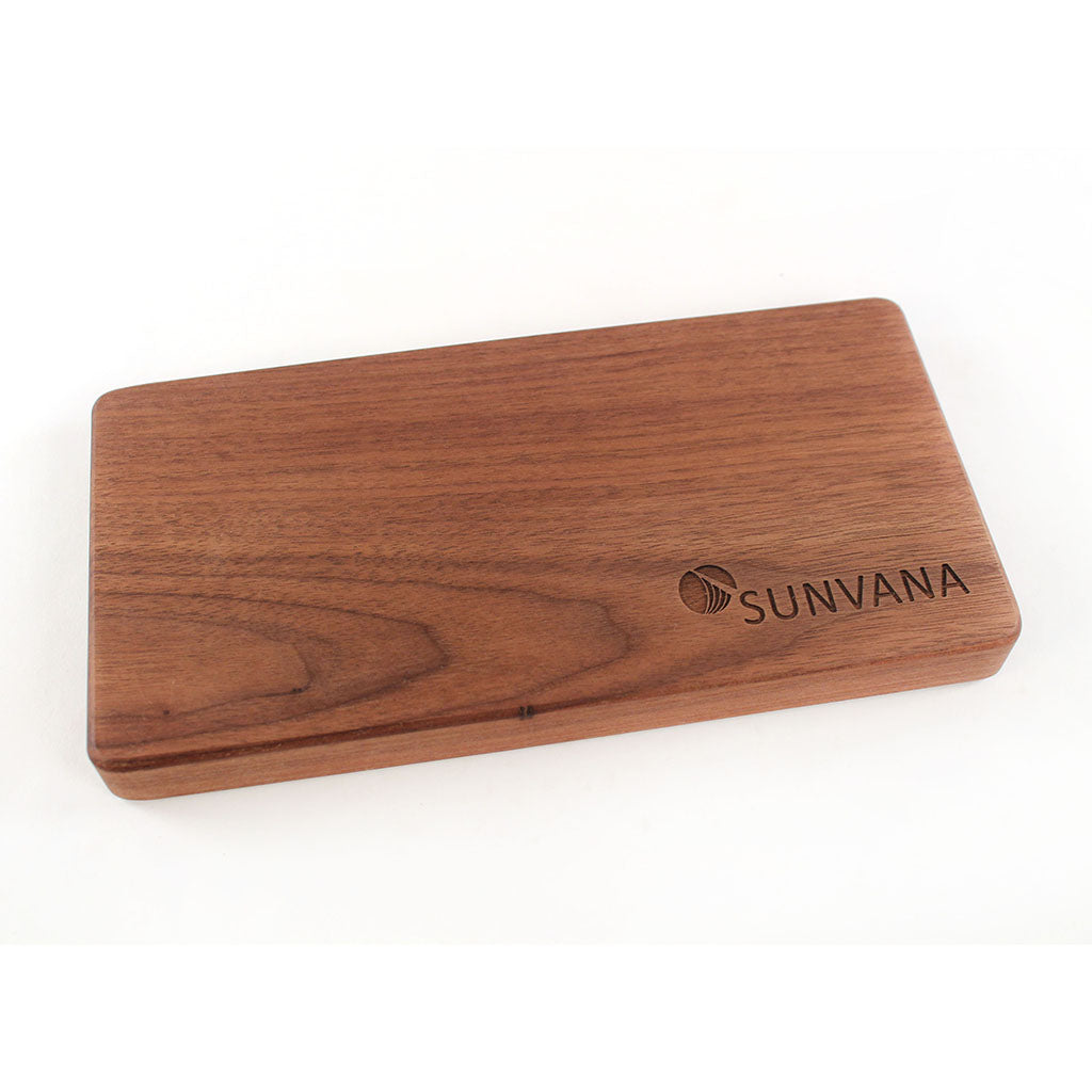 wooden small cutting board with logo real estate client gift Smiling Tree Gifts