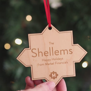 customized Christmas ornaments logo sustainable holiday corporate gifts