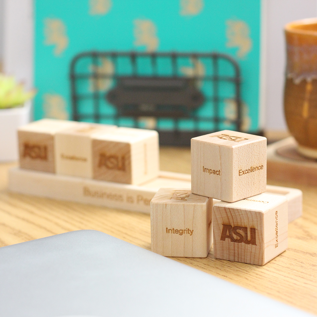 Desktop Block Core Values Desktop Blocks with Tray Display™ - Smiling Tree Gifts