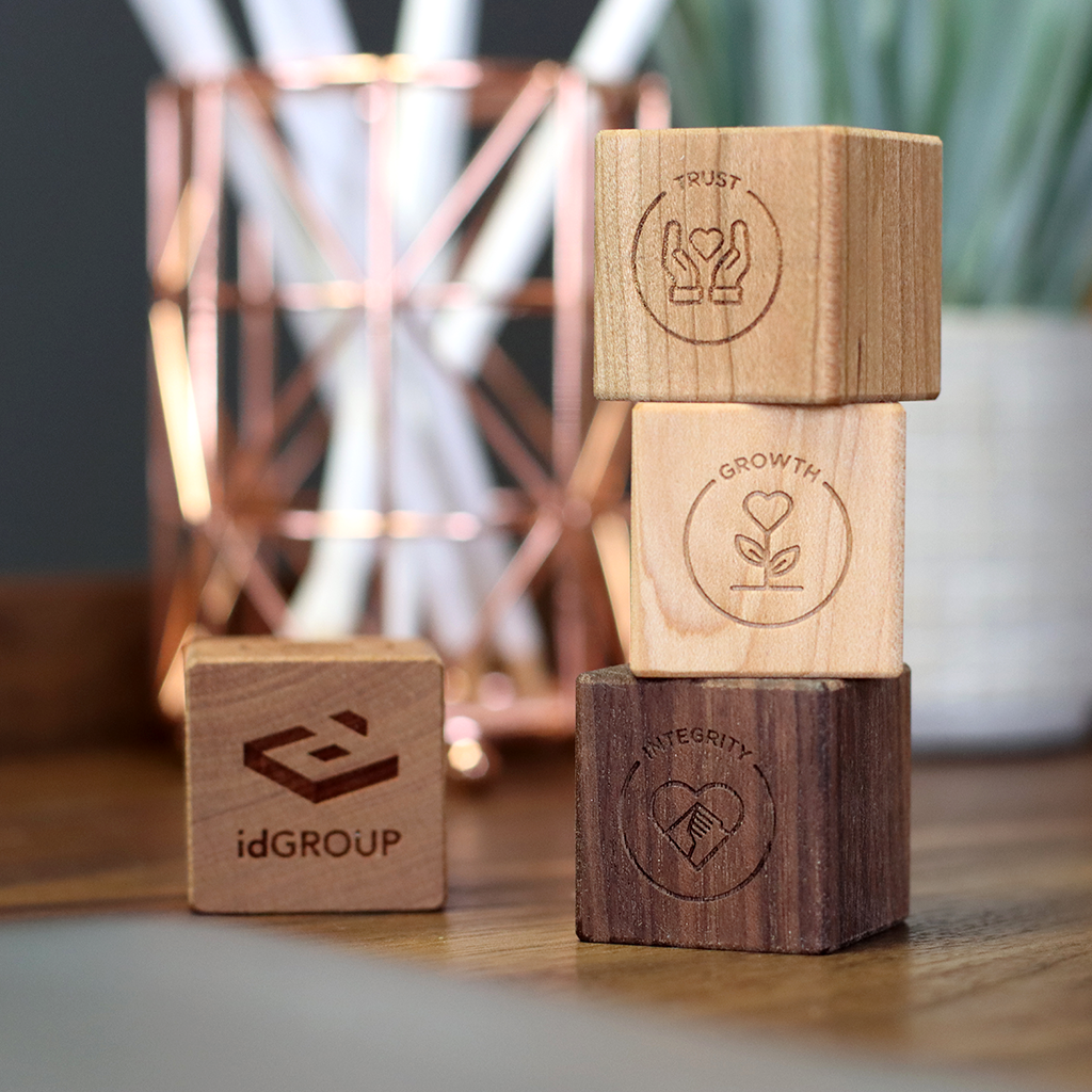 Custom Engraved Building Block Custom Engraved Wooden Blocks for Milestones - Smiling Tree Gifts