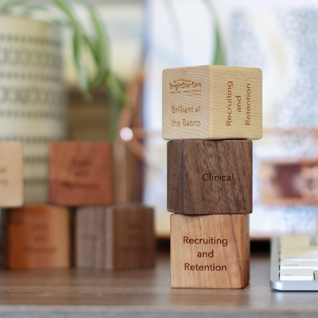 Custom Engraved Wooden Blocks for Company Milestones, Special Events -  Smiling Tree Gifts