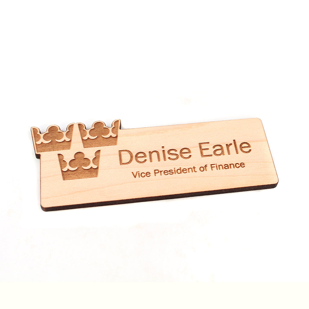 wooden name tags custom magnetic name tags for Employees