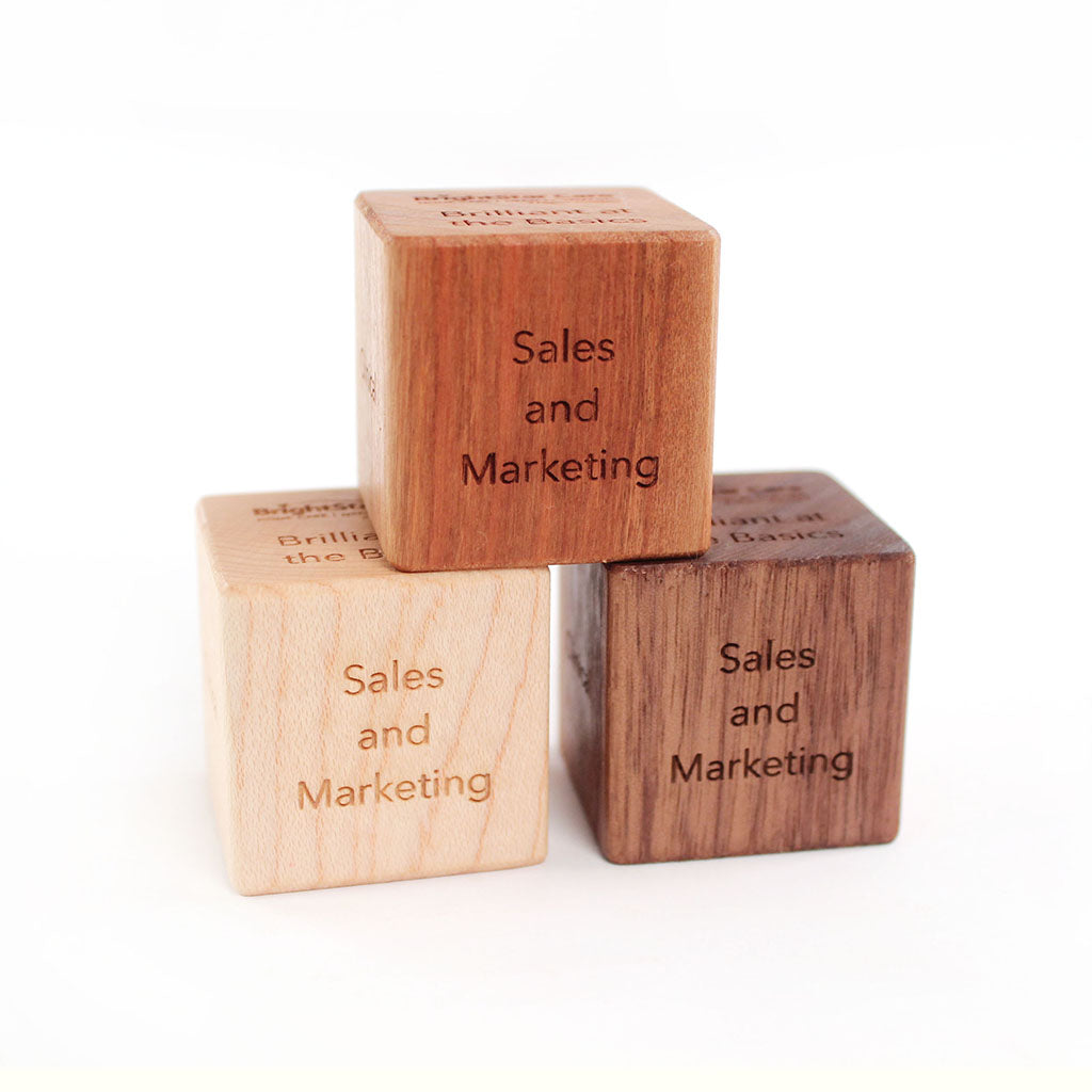 Core Values Statement Display Wood Block  Employee Motivational Gift -  Smiling Tree Gifts