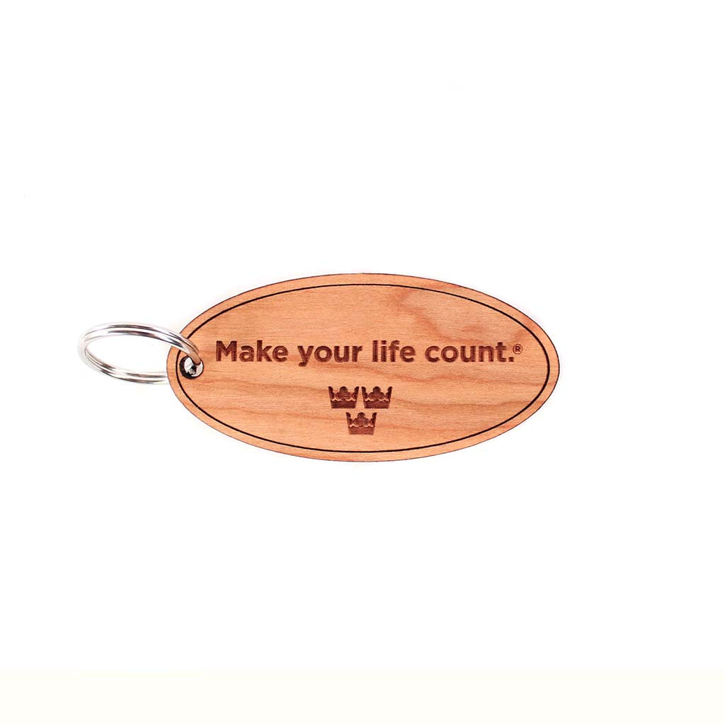 wooden keychain donor gifts