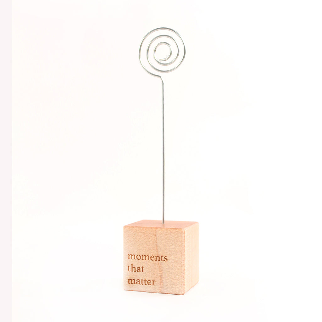 wooden photo holder block gifts for remote employees